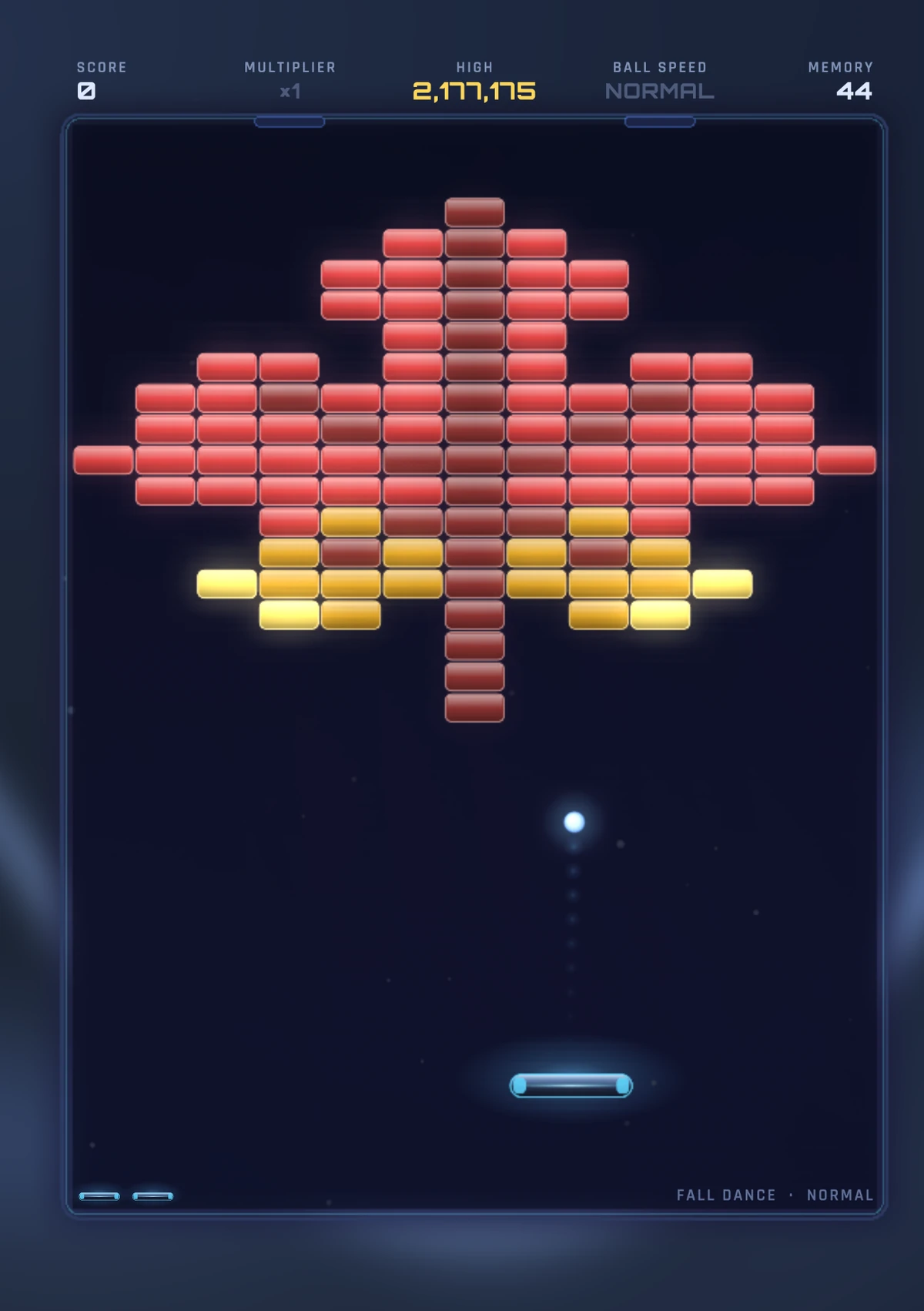 Memory 44 — Fall Dance: the maple leaf whole, at the start of the round